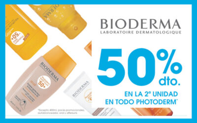 PROTÉGETE TAMBIÉN EN SEPTIEMBRE. APROVECHA LA PROMOCIÓN -50% DE DESCUENTO EN LA 2ª UNIDAD EN BIODERMA. (FINALIZADA)